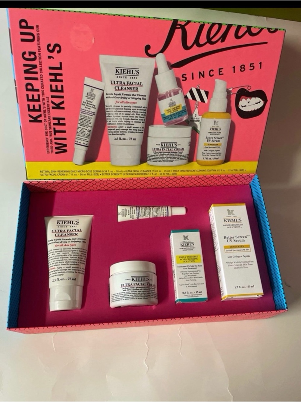 Kiehl’s Keeping Up With Kiehl’s Holiday Vault Set Cleanse Hydrate Treat Protect